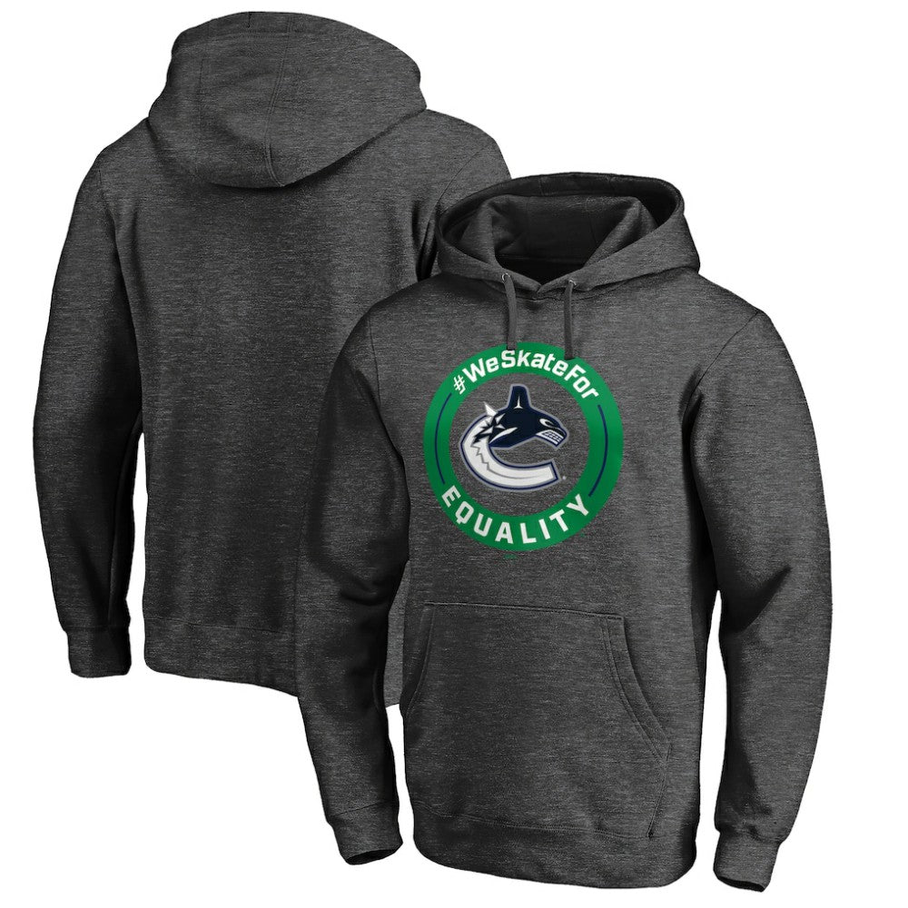 NHL Vancouver Canucks #WeSkateFor Pullover Hoodie - Heather Gray