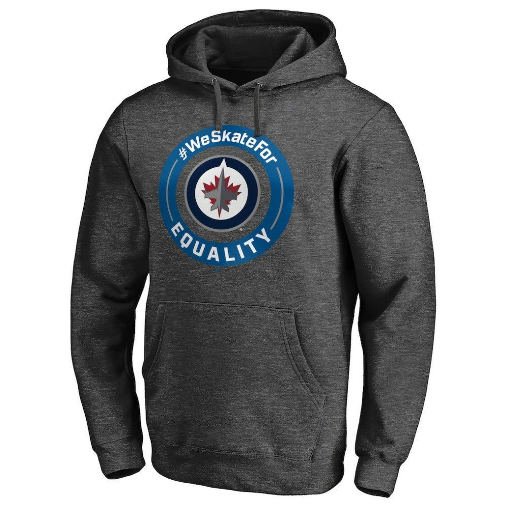 NHL Winnipeg Jets #WeSkateFor Pullover Hoodie - Heather Gray