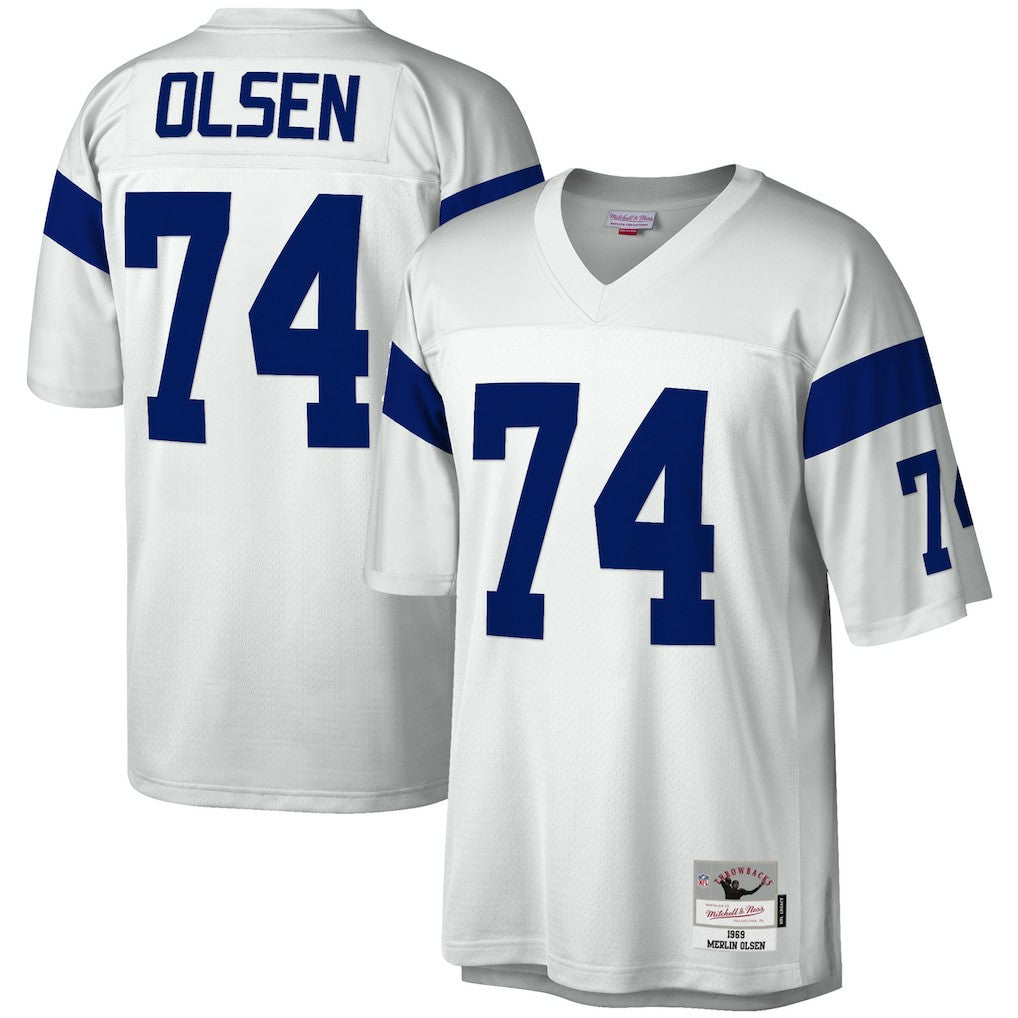 Merlin Olsen Los Angeles Rams Legacy Replica Jersey White