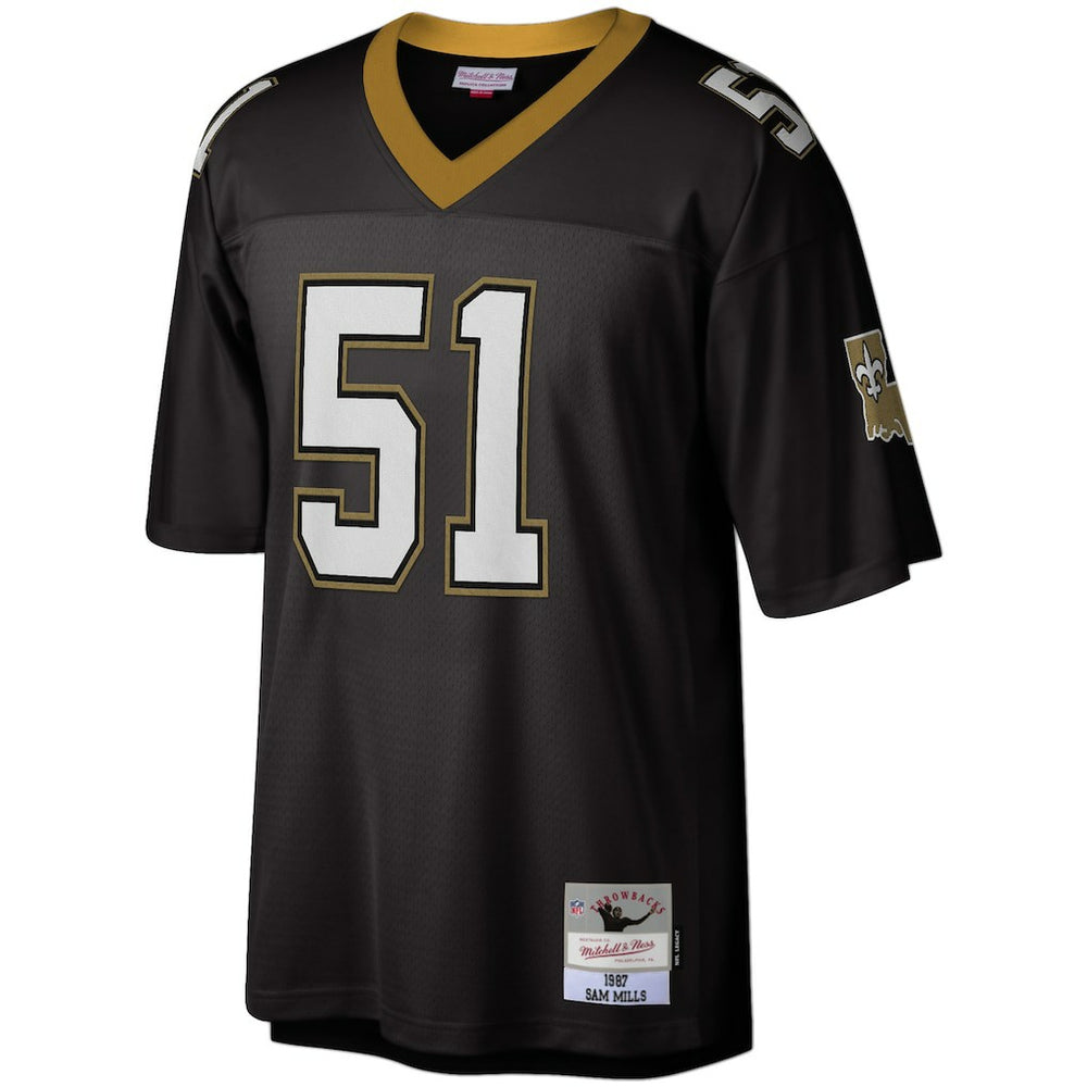 Sam Mills New Orleans Saints Legacy Replica Jersey Black