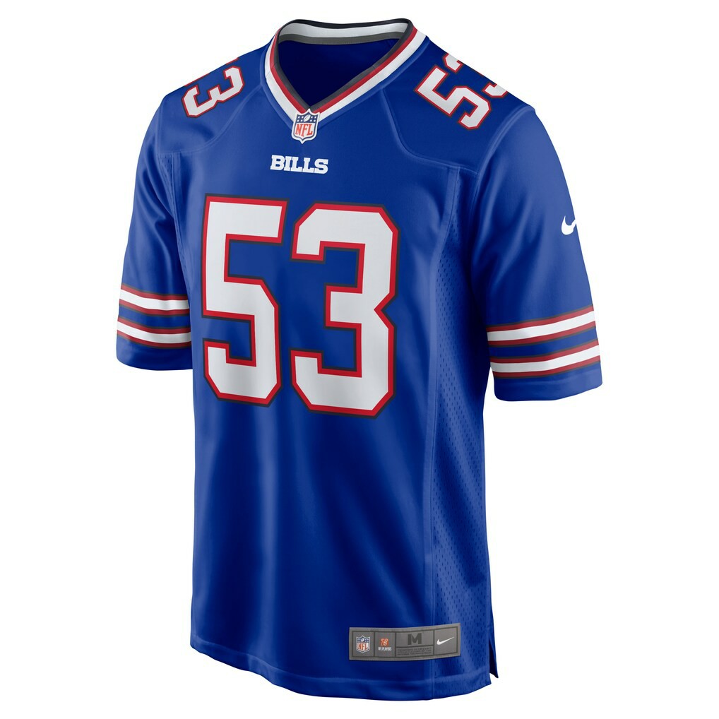 Tyrel Dodson Buffalo Bills Game Player Jersey Royal