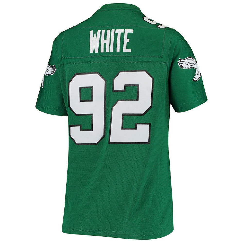 Reggie White Philadelphia Eagles Women's 1990 Legacy Replica Jersey Kelly Green
