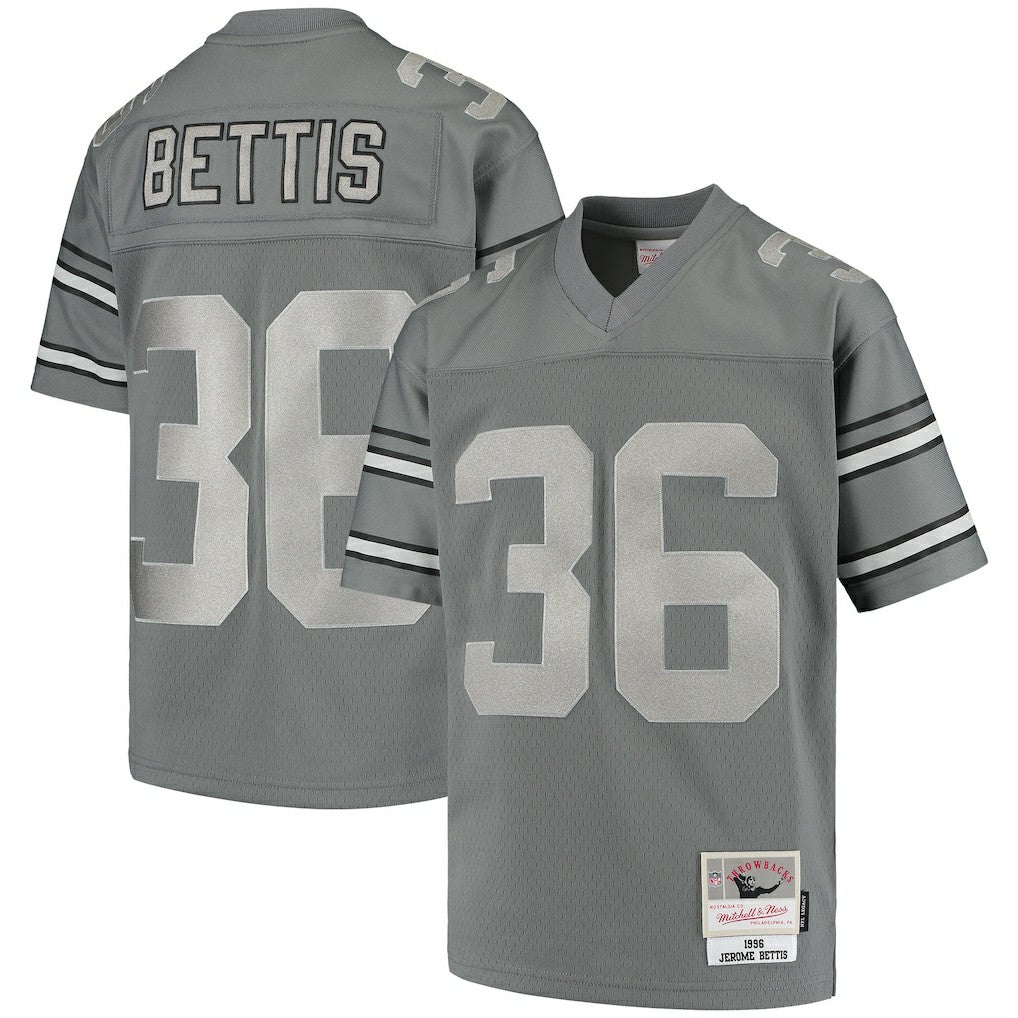 Jerome Bettis Pittsburgh Steelers Youth 1996 Retired Player Metal Replica Jersey Charcoal