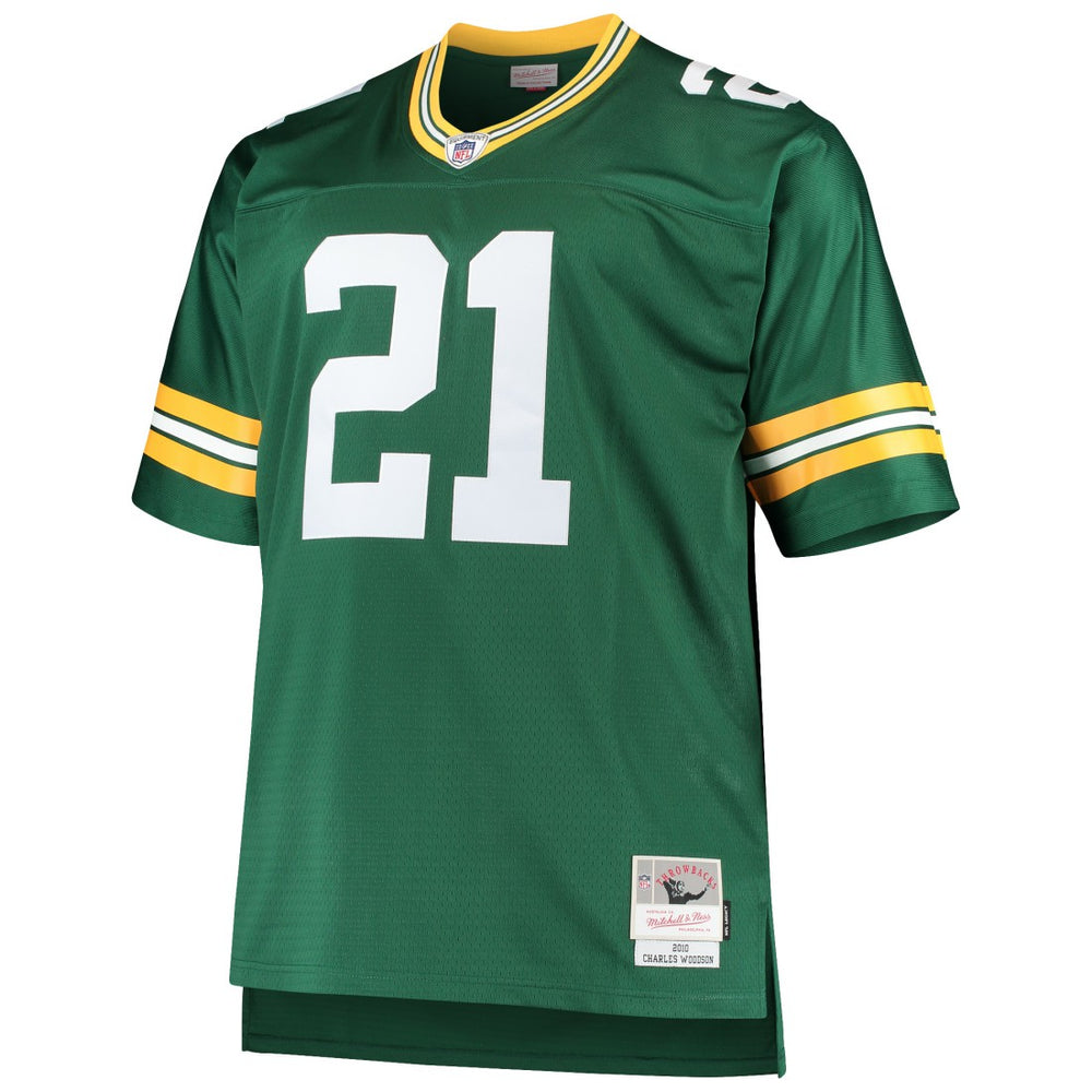 Charles Woodson Green Bay Packers Big & Tall 2010 Retired Player Replica Jersey Green