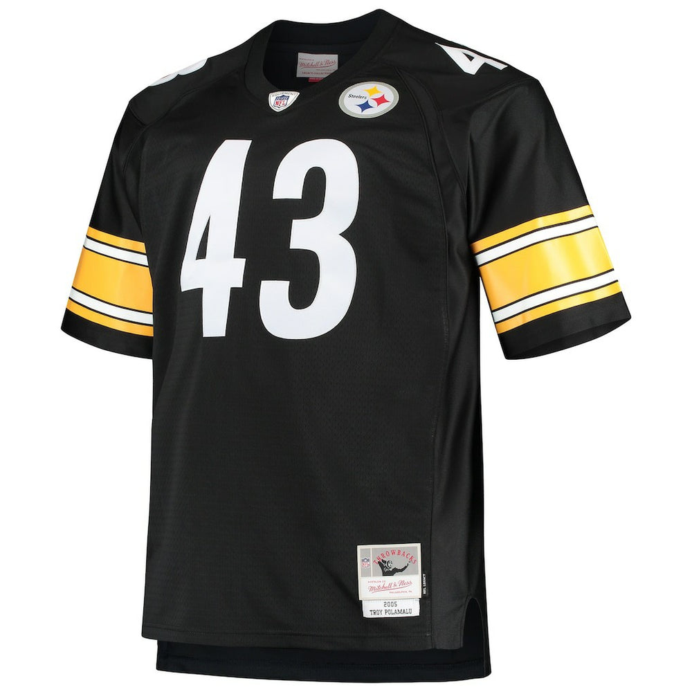 Troy Polamalu Pittsburgh Steelers Big & Tall 2005 Retired Player Replica Jersey Black