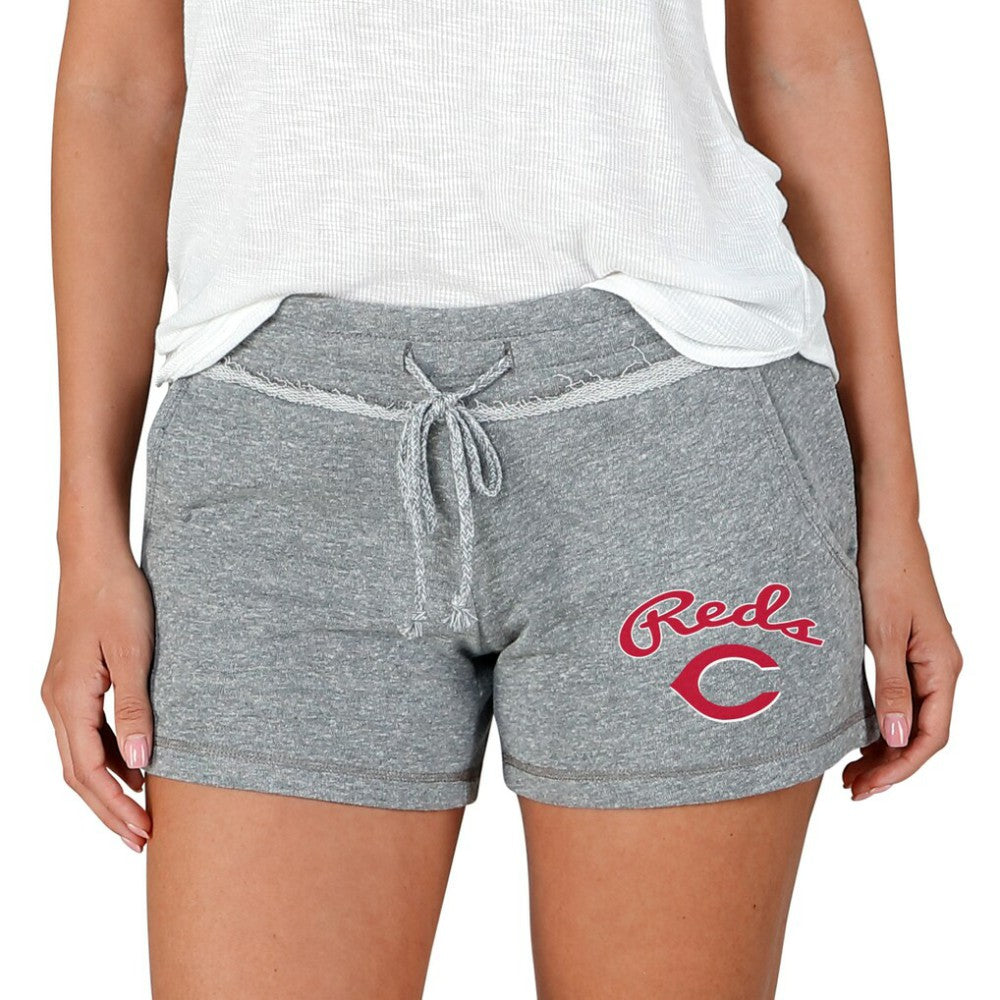 Cincinnati Reds Concepts Sport Women's Mainstream Terry Shorts - Gray Shorts