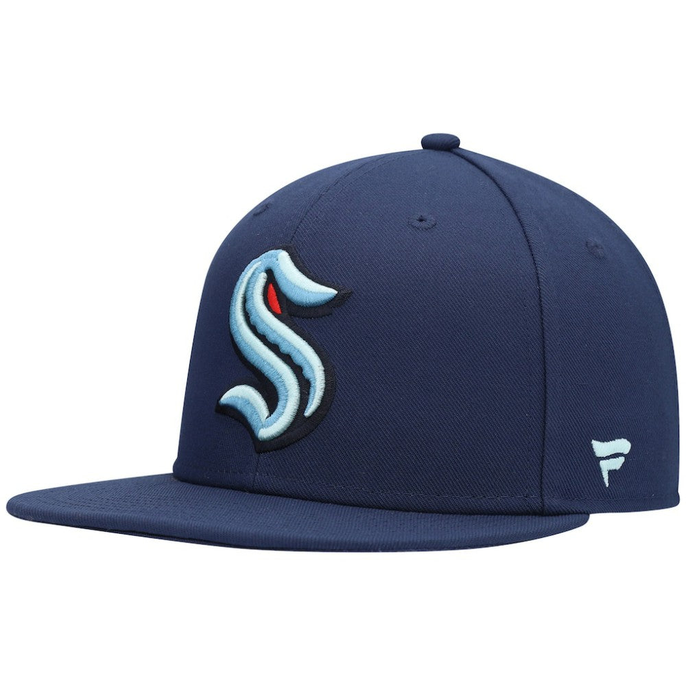NHL Seattle Kraken Fanatics Primary Logo Snapback Hat - Deep Sea Blue