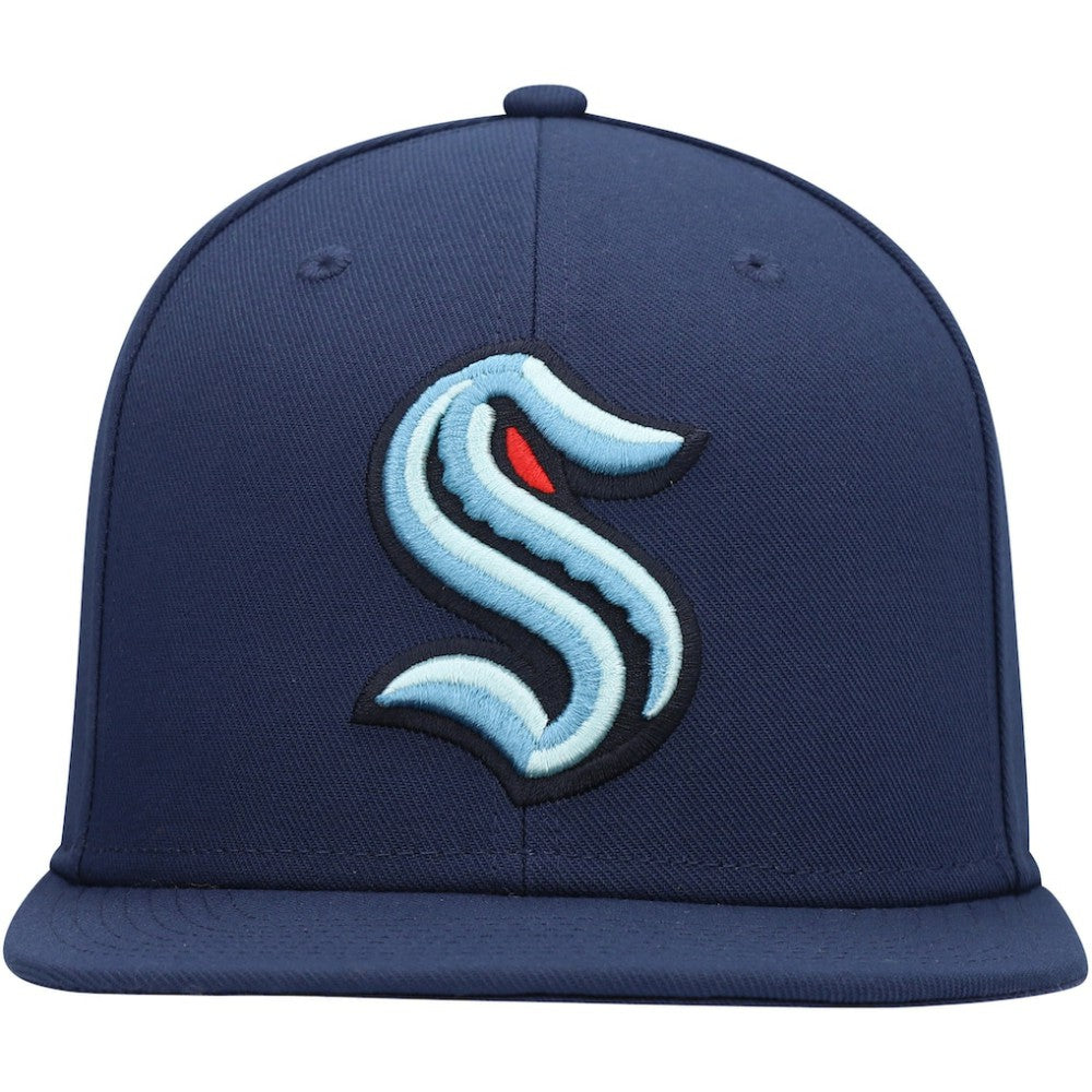 NHL Seattle Kraken Fanatics Primary Logo Snapback Hat - Deep Sea Blue