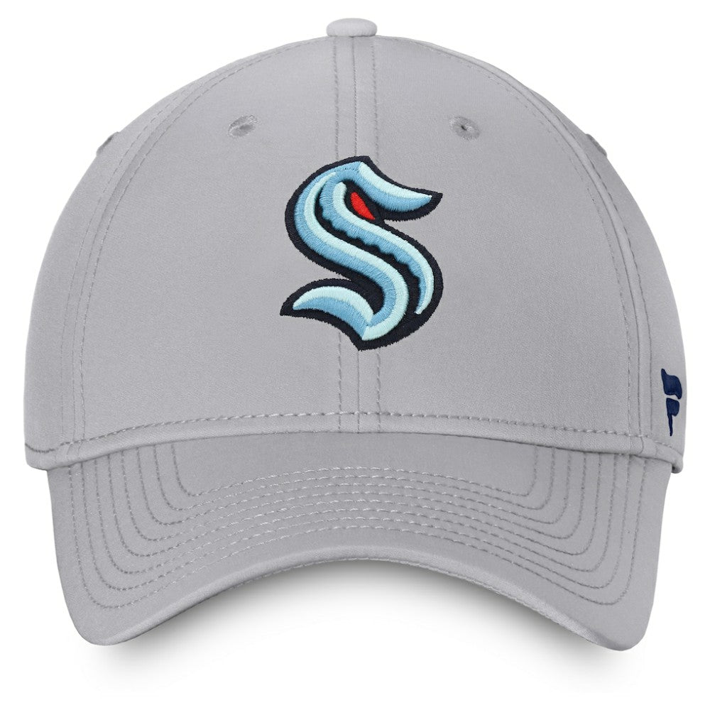 NHL Seattle Kraken Fanatics Core Primary Logo Flex Hat - Gray