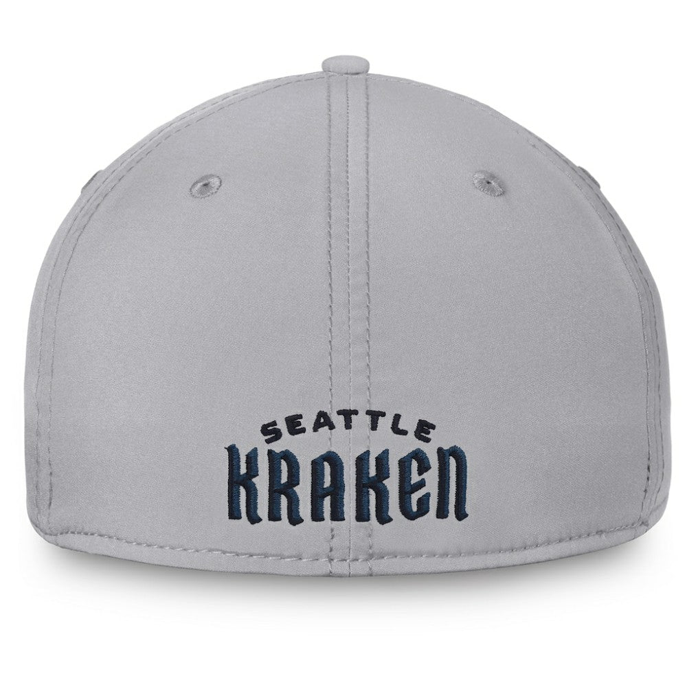 NHL Seattle Kraken Fanatics Core Primary Logo Flex Hat - Gray