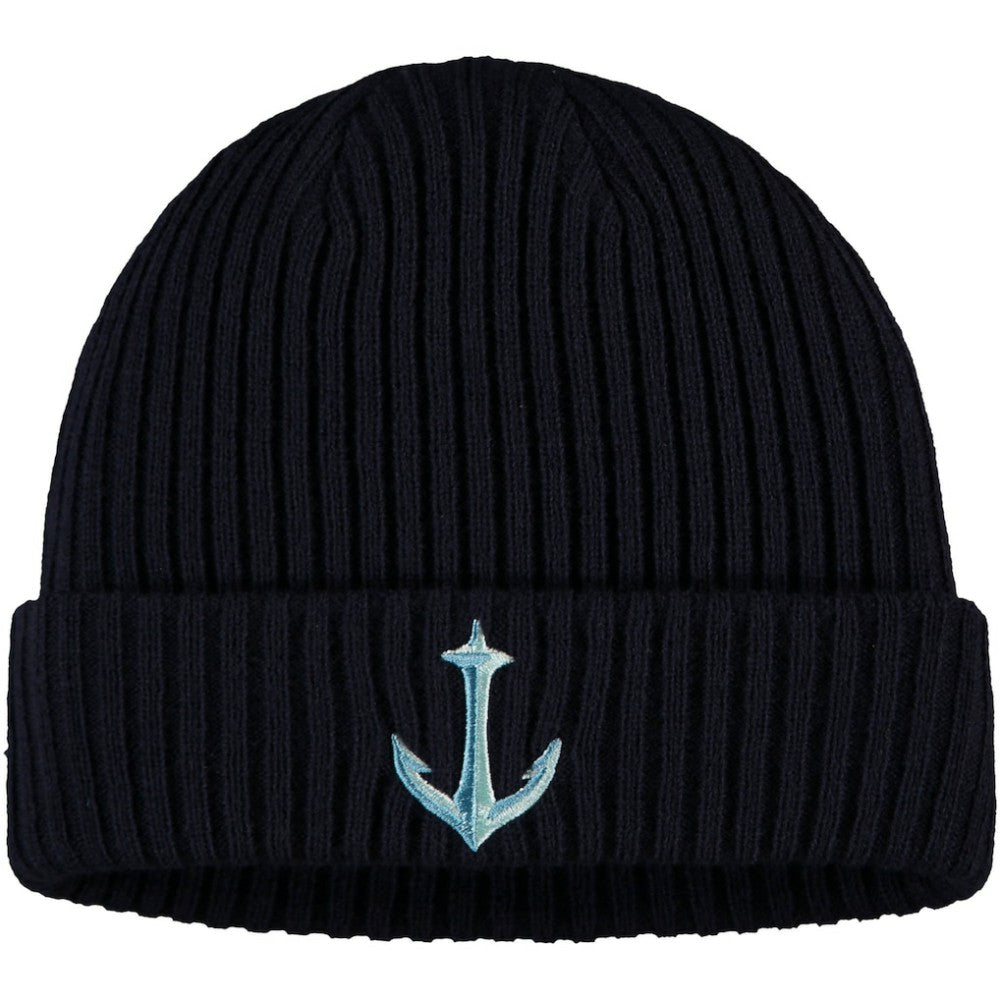 NHL Seattle Kraken Fanatics Secondary Logo Cuffed Knit Hat - Deep Sea Blue