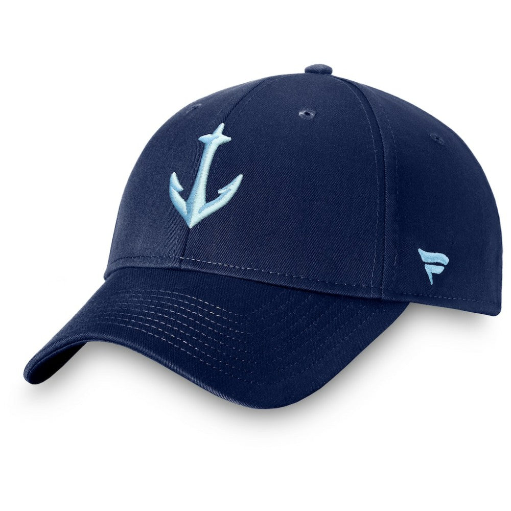 NHL Seattle Kraken Fanatics Core Secondary Logo Adjustable Hat - Deep Sea Blue