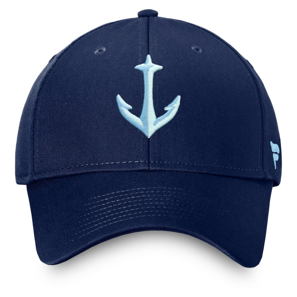 NHL Seattle Kraken Fanatics Core Secondary Logo Adjustable Hat - Deep Sea Blue