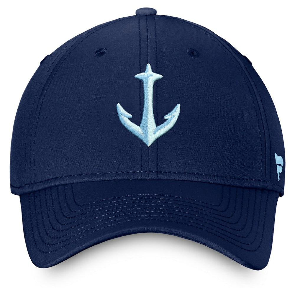 NHL Seattle Kraken Fanatics Secondary Logo Flex Hat - Deep Sea Blue