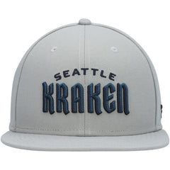 NHL Seattle Kraken Fanatics Wordmark Logo Snapback Hat - Gray