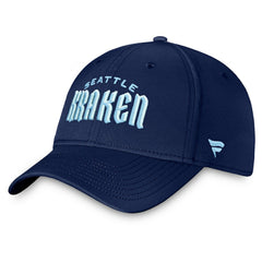 NHL Seattle Kraken Fanatics Wordmark Flex Hat - Deep Sea Blue