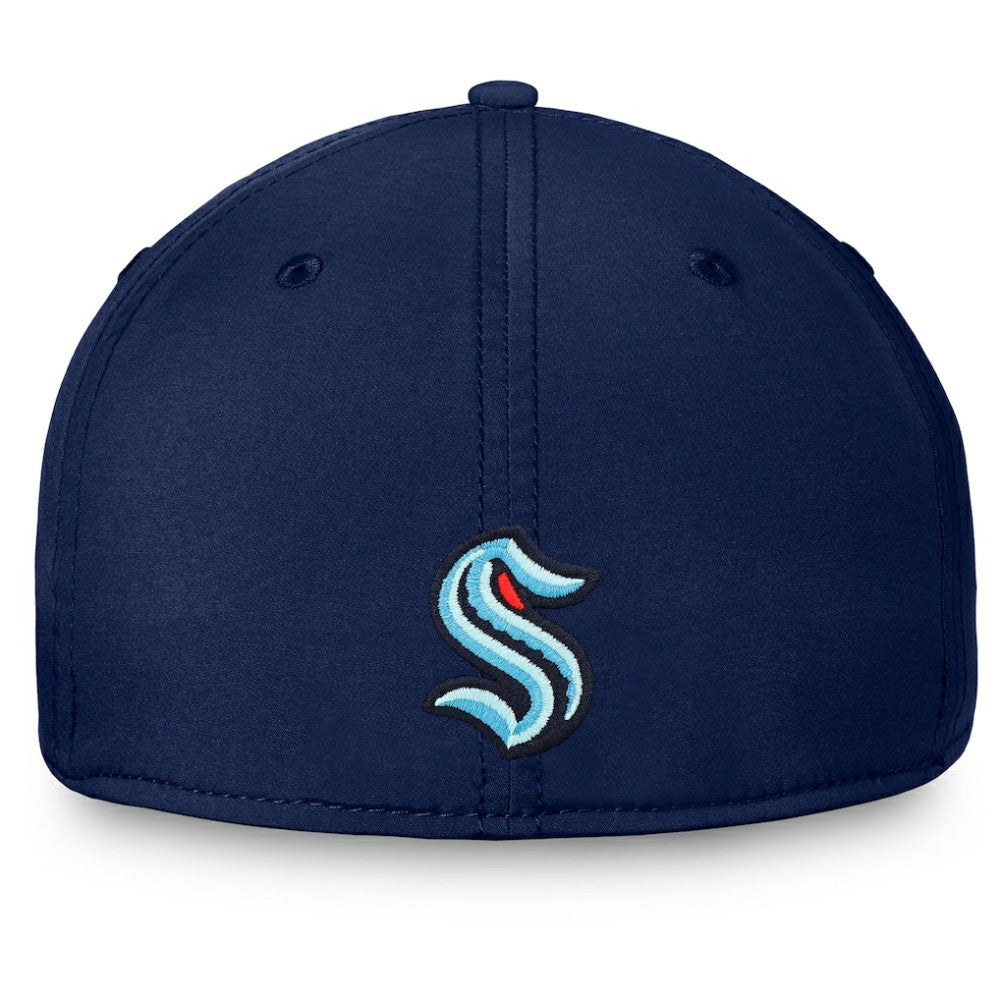 NHL Seattle Kraken Fanatics Wordmark Flex Hat - Deep Sea Blue