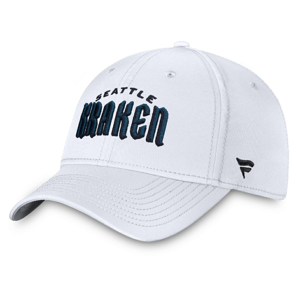 NHL Seattle Kraken Fanatics Wordmark Flex Hat - White
