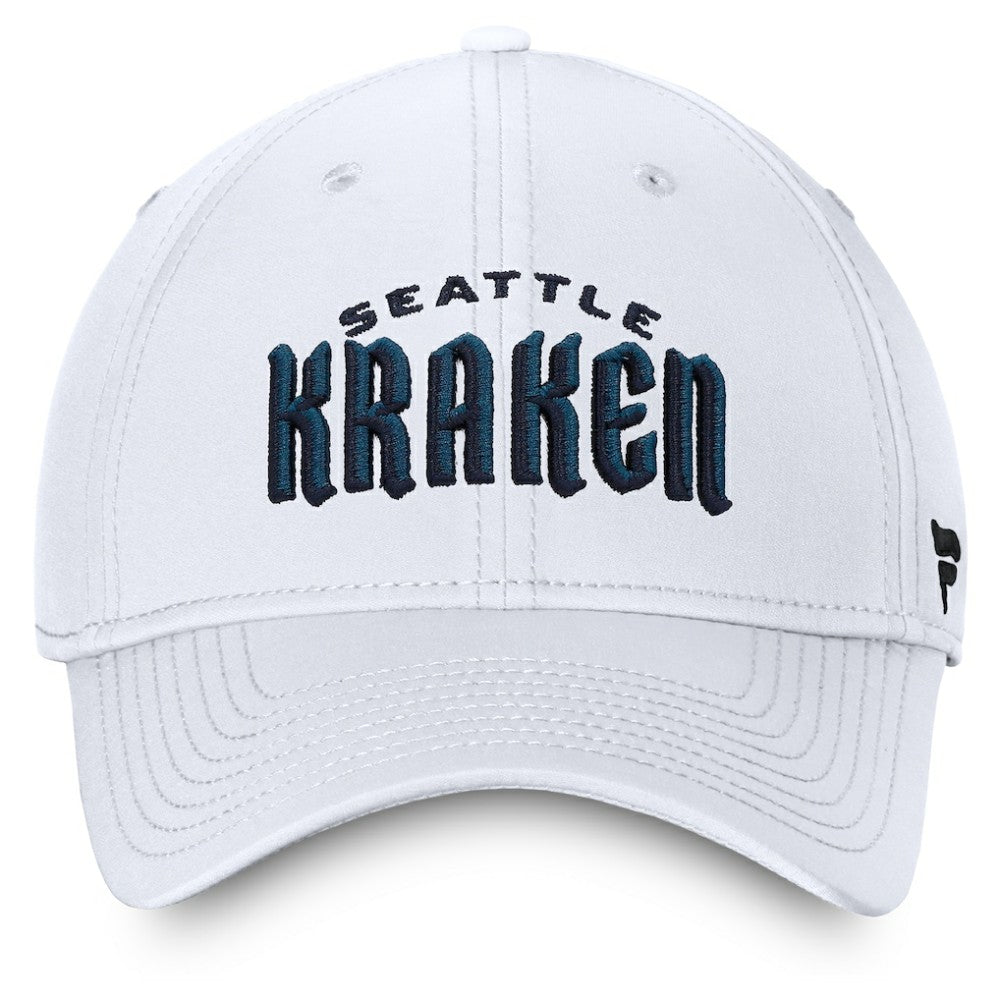 NHL Seattle Kraken Fanatics Wordmark Flex Hat - White