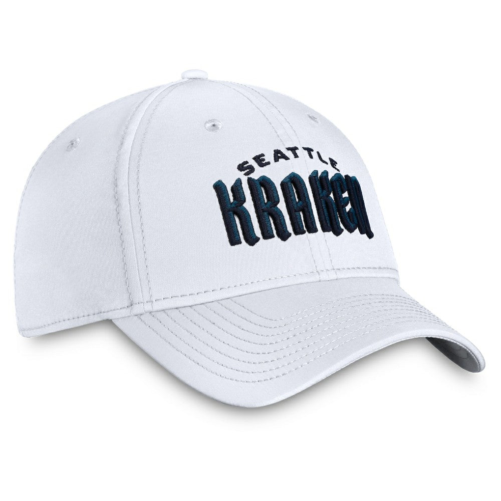 NHL Seattle Kraken Fanatics Wordmark Flex Hat - White