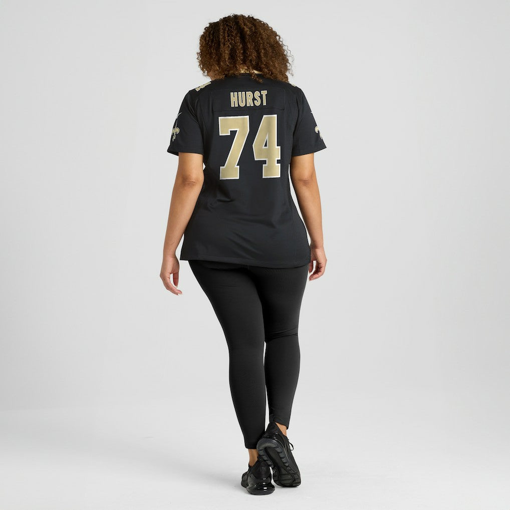 James Hurst New Orleans Saints Women's Game Jersey Black