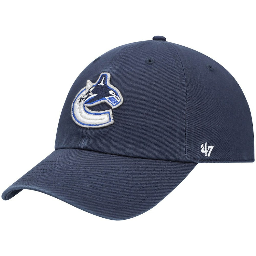 NHL Vancouver Canucks '47 Team Clean Up Adjustable Hat - Navy