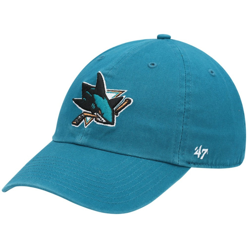 NHL San Jose Sharks '47 Team Clean Up Adjustable Hat - Teal