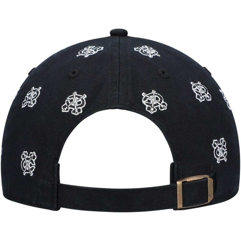 NHL Chicago Blackhawks '47 Women's Confetti Clean Up Adjustable Hat - Black