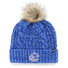 NHL Vancouver Canucks '47 Women's Logo Meeko Cuffed Knit Hat with Pom - Blue