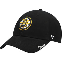 NHL Boston Bruins '47 Women's Team Miata Clean Up Adjustable Hat - Black