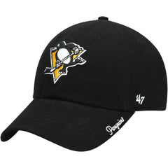 NHL Pittsburgh Penguins '47 Women's Team Miata Clean Up Adjustable Hat - Black
