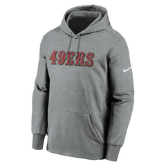 San Francisco 49ers Wordmark Performance Pullover Hoodie Charcoal