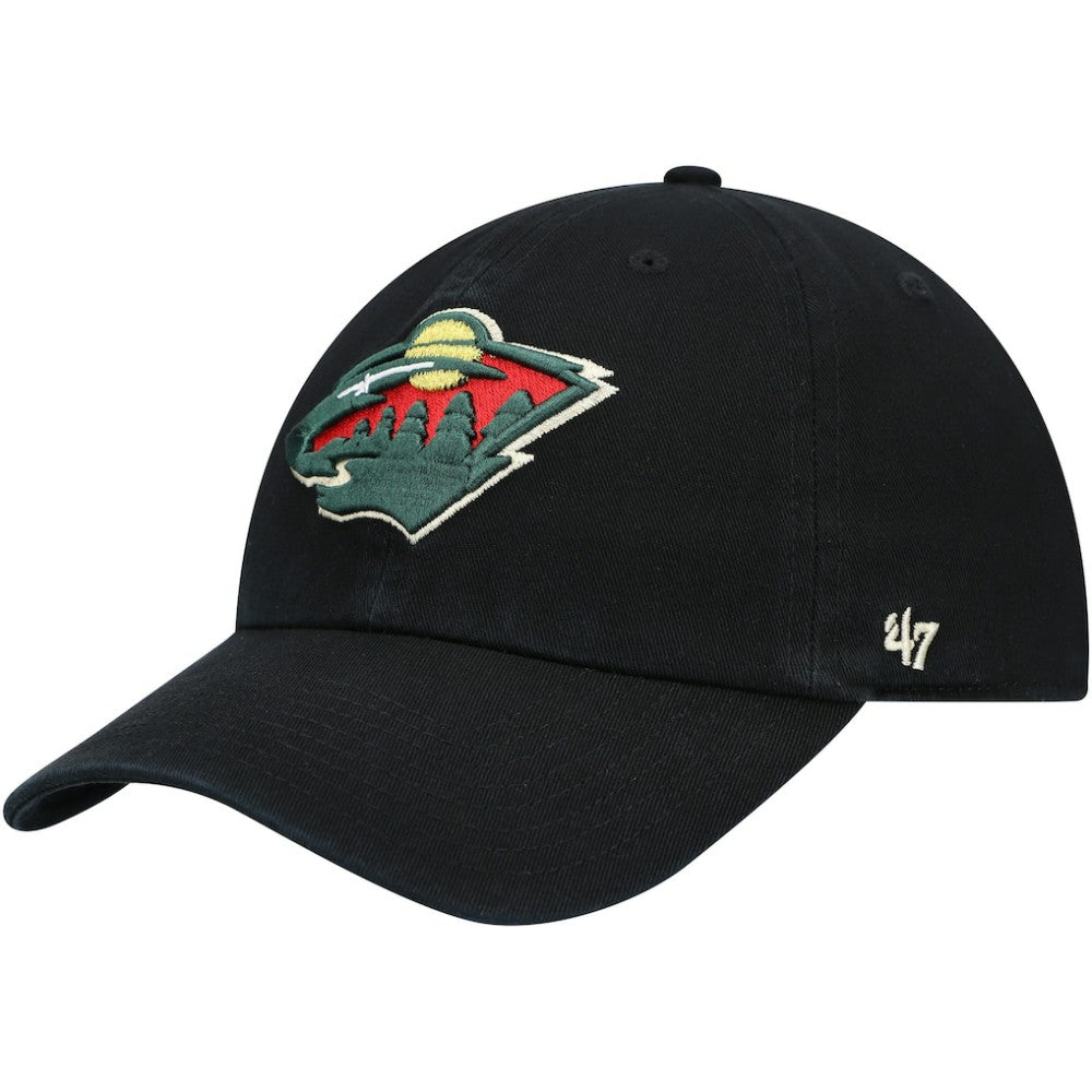 NHL Minnesota Wild '47 Team Clean Up Adjustable Hat - Black