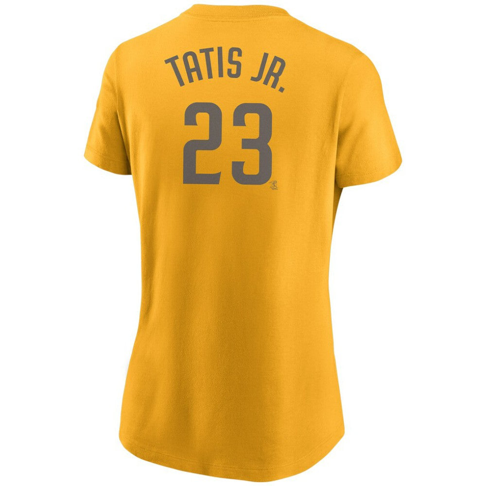 Fernando Tatís Jr. San Diego Padres Nike Women's Name & Number T-Shirt - Gold T-shirts