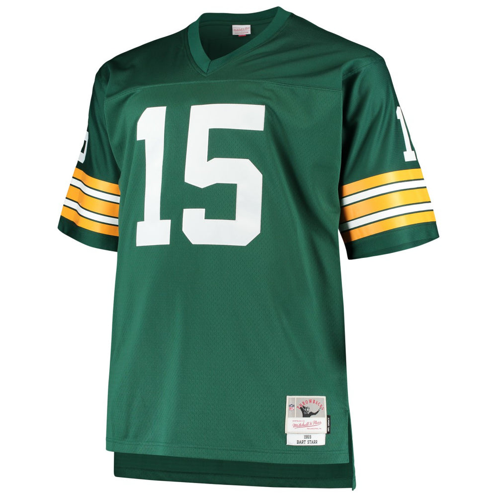 Bart Starr Green Bay Packers Big & Tall 1968 Retired Player Replica Jersey Green