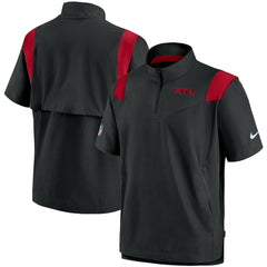 Atlanta Falcons Sideline Coaches Short Sleeve Quarter-Zip Jacket Black