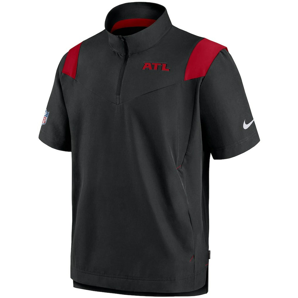 Atlanta Falcons Sideline Coaches Short Sleeve Quarter-Zip Jacket Black