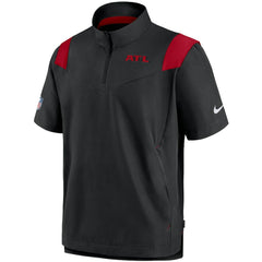 Atlanta Falcons Sideline Coaches Short Sleeve Quarter-Zip Jacket Black
