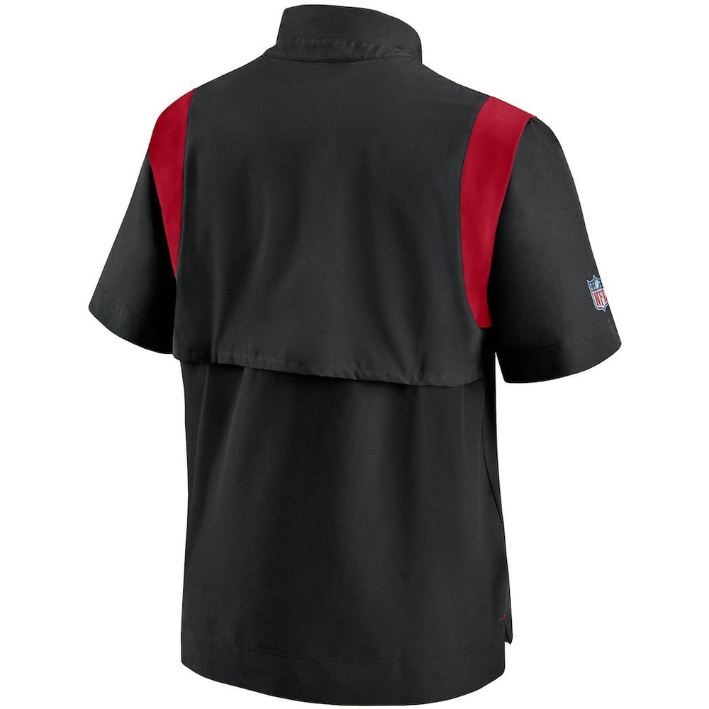 Atlanta Falcons Sideline Coaches Short Sleeve Quarter-Zip Jacket Black