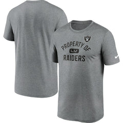 Las Vegas Raiders Legend Property Of Performance T-Shirt Heather Charcoal