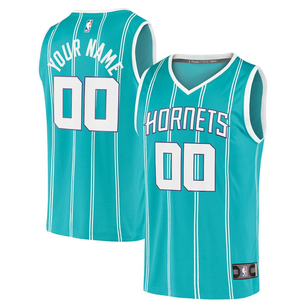 Charlotte Hornets Fast Break Replica Custom Jersey Icon Edition Teal
