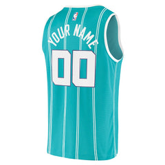 Charlotte Hornets Fast Break Replica Custom Jersey Icon Edition Teal
