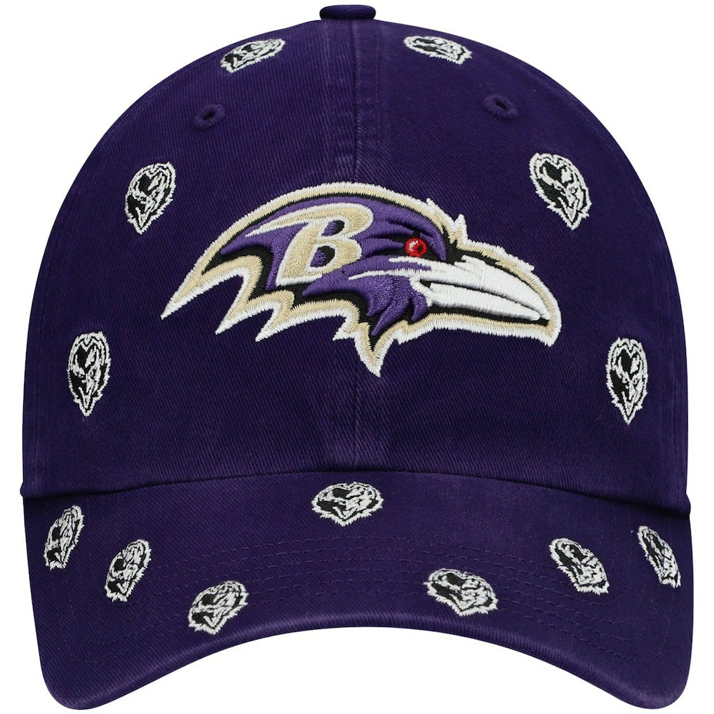 Baltimore Ravens '47 Women's Confetti Clean Up Head Logo Adjustable Hat Purple