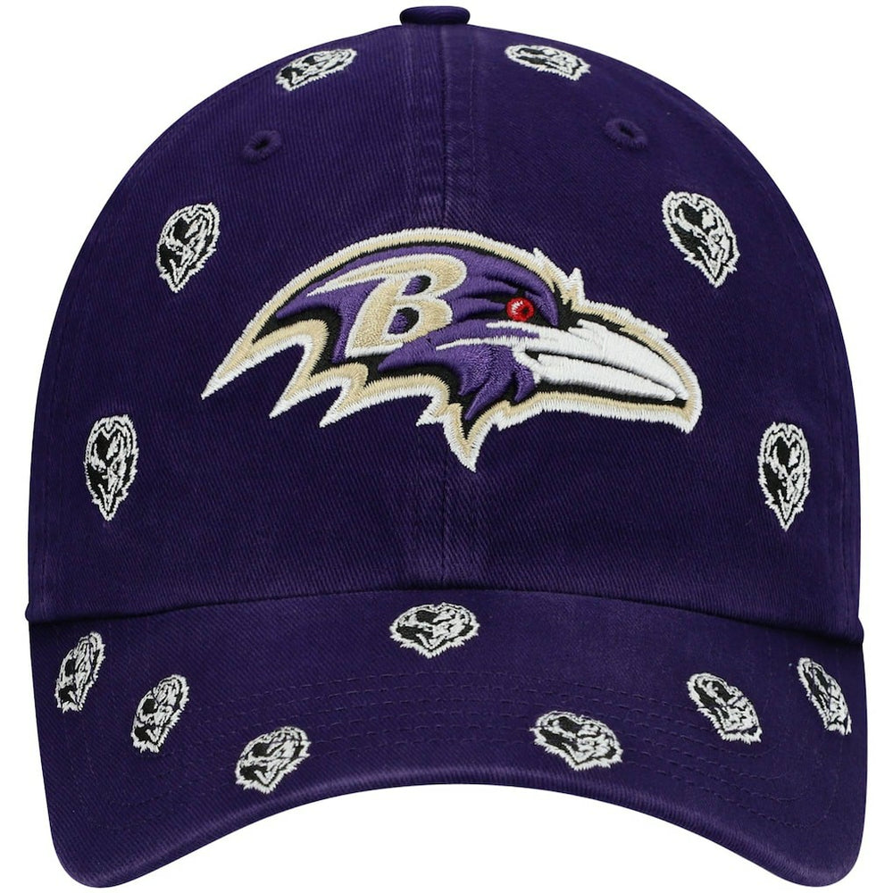 Baltimore Ravens '47 Women's Confetti Clean Up Head Logo Adjustable Hat Purple
