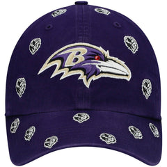Baltimore Ravens '47 Women's Confetti Clean Up Head Logo Adjustable Hat Purple