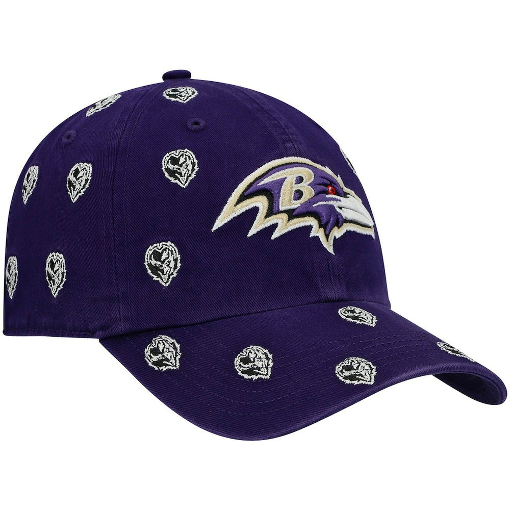 Baltimore Ravens '47 Women's Confetti Clean Up Head Logo Adjustable Hat Purple