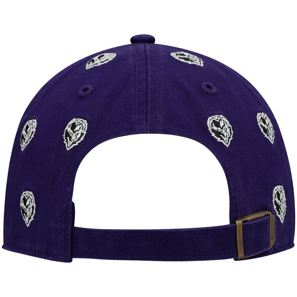 Baltimore Ravens '47 Women's Confetti Clean Up Head Logo Adjustable Hat Purple