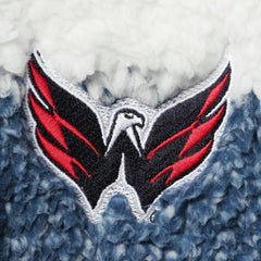 NHL Washington Capitals G-III 4Her by Carl Banks Women's Plaid Sherpa Quarter-Zip Jacket - Navy/White