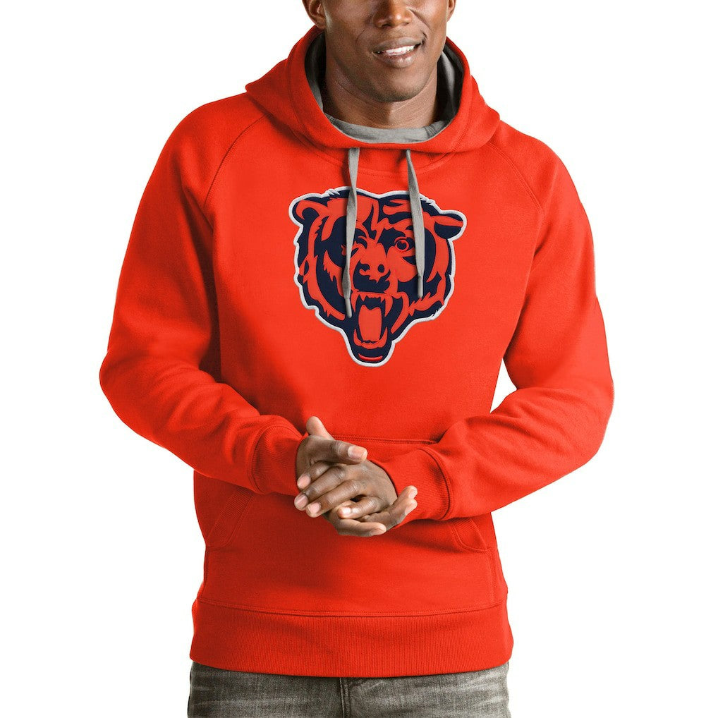 Chicago Bears Antigua Victory Pullover Hoodie Orange