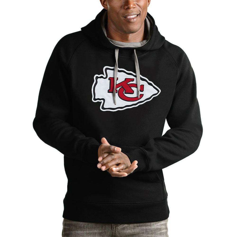 Kansas City Chiefs Antigua Victory Pullover Hoodie Black